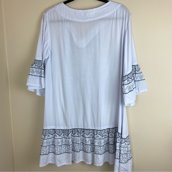 Handmade bali embroidered tunic top medium NWOT - Picture 2 of 6